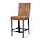 Baxton Studio Laymi Modern Bohemian Dark Brown Mahogany Wood and Seagrass Counter Stool 233-13141-ZORO - alternate 2
